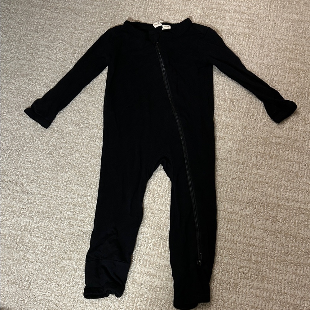 Kyte baby black romper with zipper